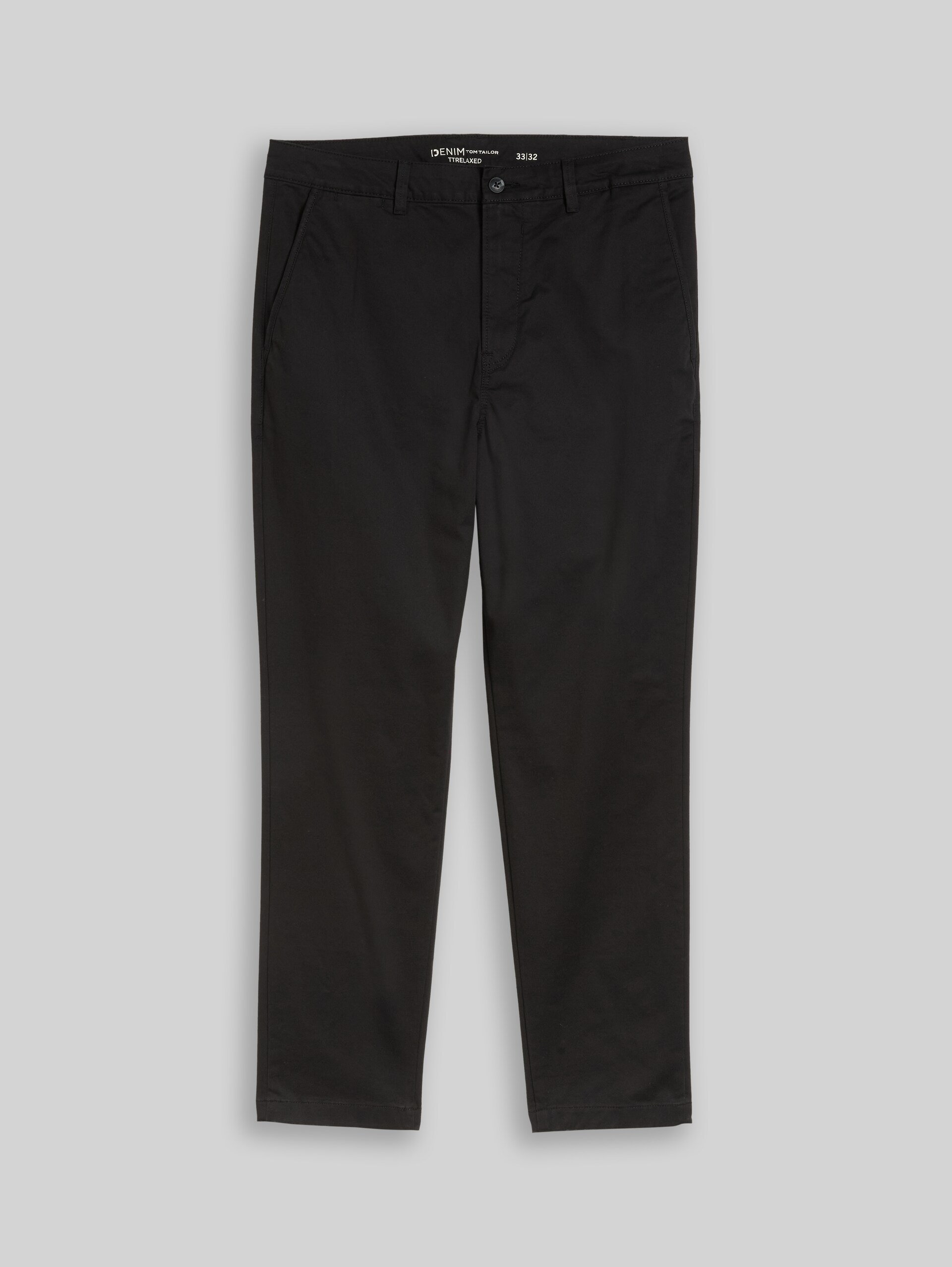 Relaxed Chino Hose - Black - Vorder-Produkt-Ansicht