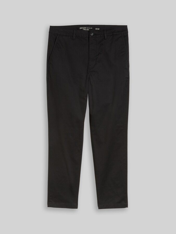 Chino met relaxte pasvorm door Denim Male, Black