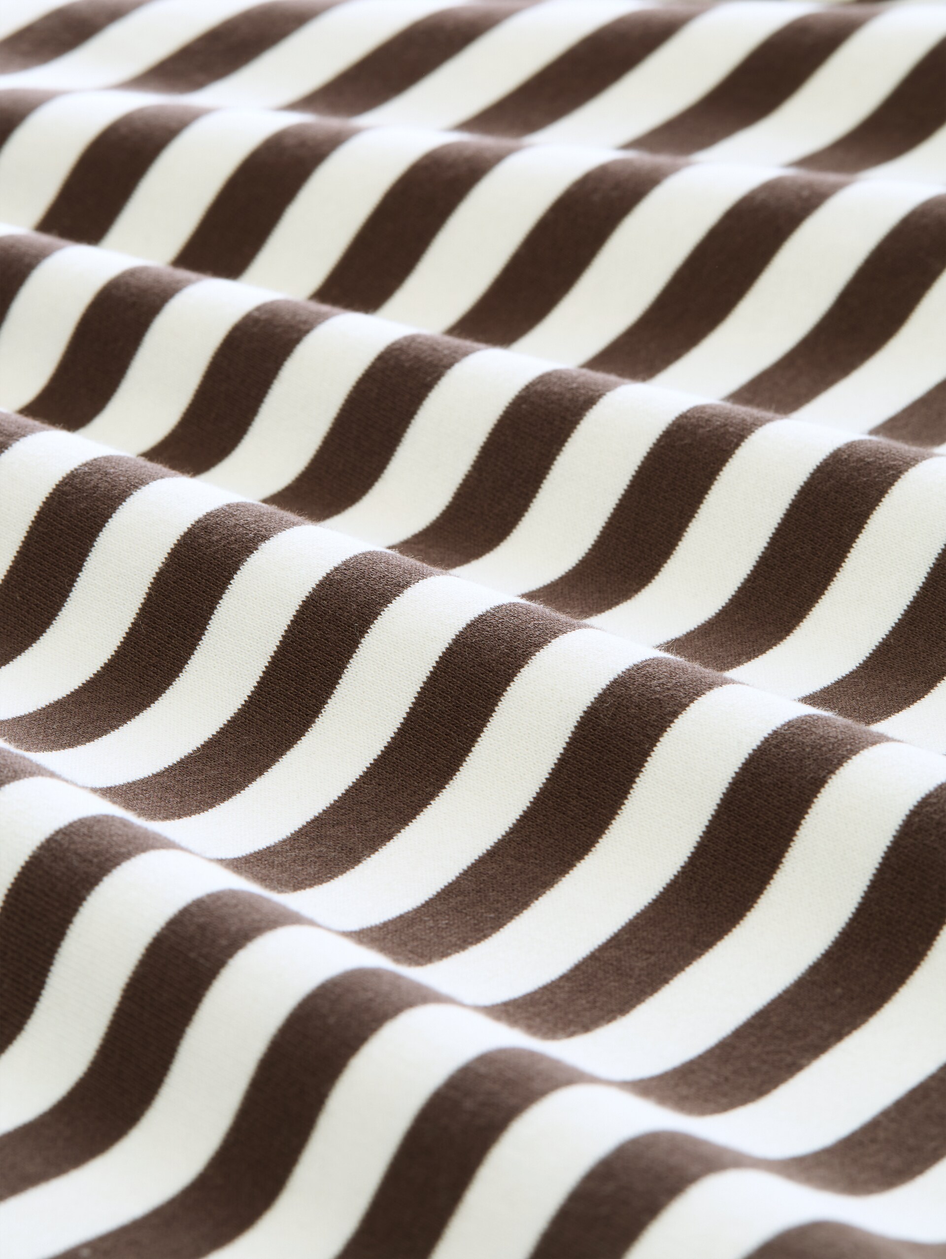 Sweatshirt met streepmotief - brown white stripe - Materiaalweergave