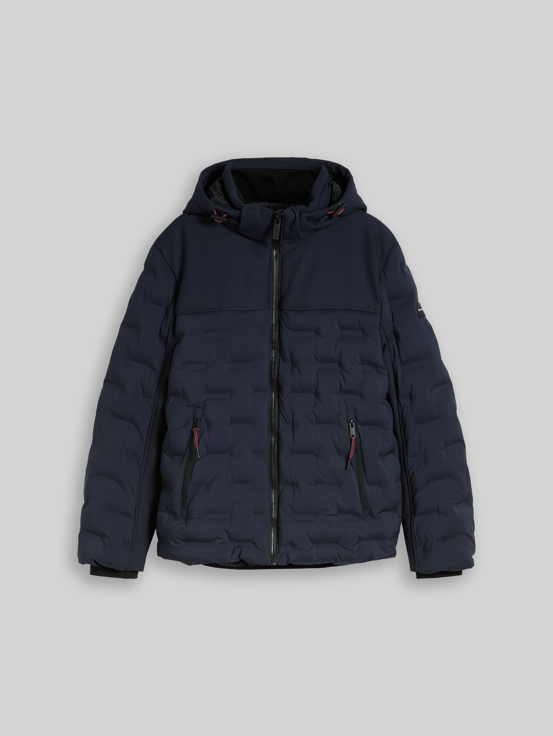 Hybride pufferjas met afneembare capuchon - sky captain blue - Product vooraanzicht