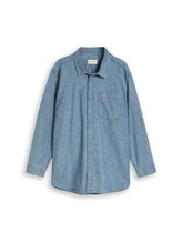 Geselecteerd, Plus Size - spijkerblouse met borstzak door Tom Tailor, blauw