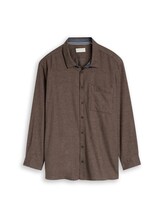 Ausgewählt, Plus Size - Flanell-Hemd mit Brusttasche von Tom Tailor, braun