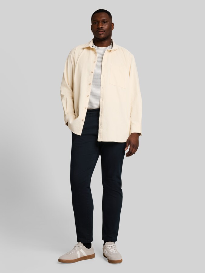 Plus Size - Pantalon chino grande taille à coupe régulière, effet délavé par Men Plus Size, sky captain blue