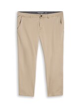 Niet geselecteerd, Plus Size - Chino met normale pasvorm in gewassen look door Tom Tailor, beige