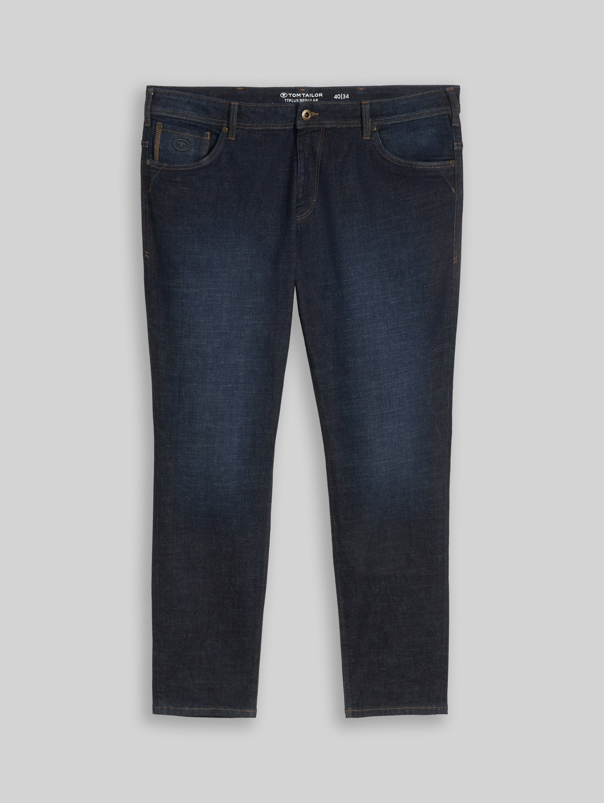 Plus Size - TTPLUS REGULAR Jeans - Rinsed Blue Denim - Vorder-Produkt-Ansicht