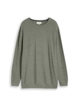 Ausgewählt, Plus Size - Strickpullover aus Baumwolle von Tom Tailor, grün
