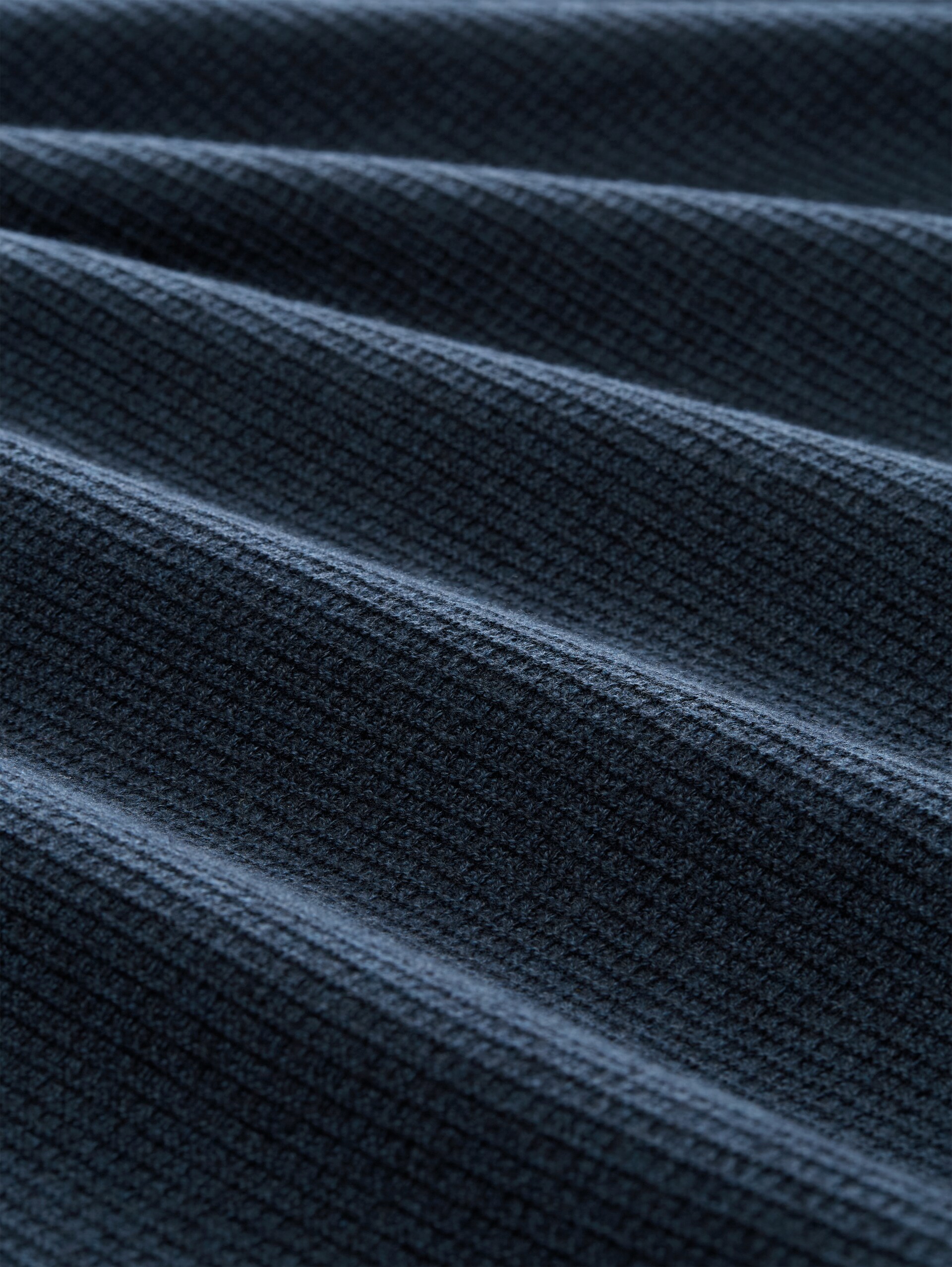 Plus Size - Strickpullover aus Baumwolle - mouline blue navy - Material-Ansicht