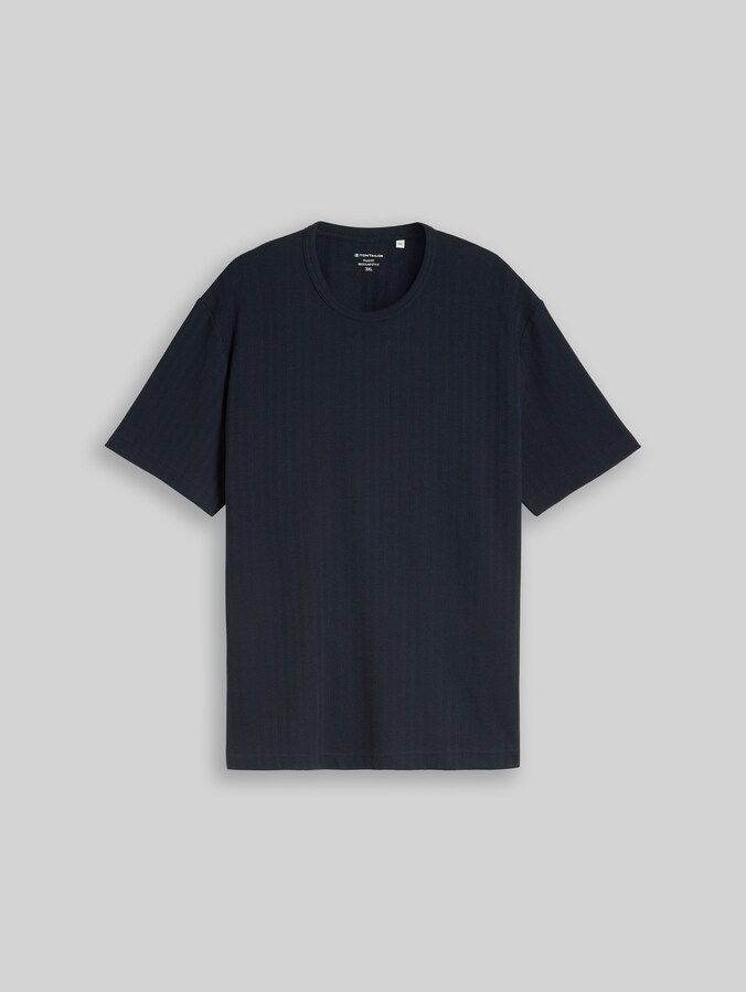 Plus Size - T-shirt with waffle texture by Men Plus Size, sky captain blue