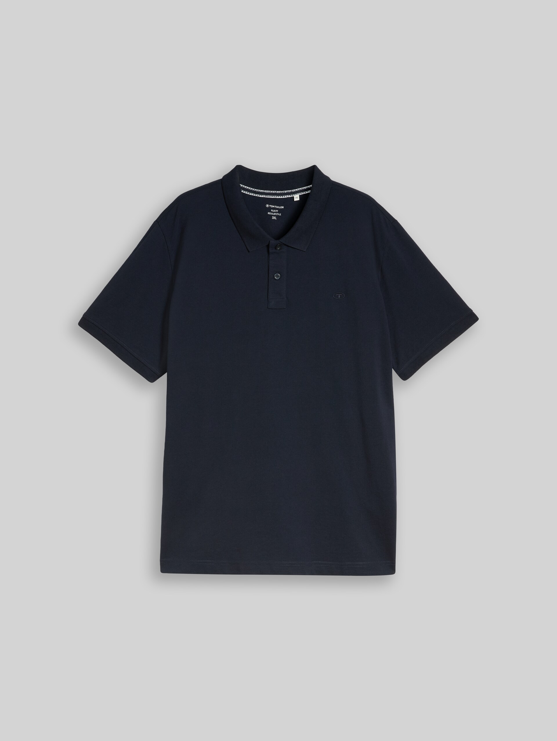 Plus Size - Piqué-poloshirt met geborduurd logo - sky captain blue