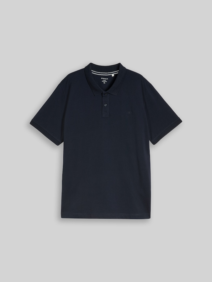 Plus Size - Piqué Poloshirt mit Logo-Stickerei von Men Plus Size, sky captain blue