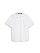 Geselecteerd, Plus Size - Piqué-poloshirt met geborduurd logo door Tom Tailor, wit
