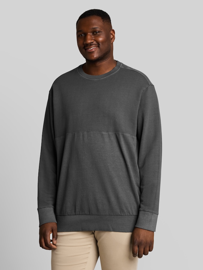 Plus Size - Sweatshirt im Used-Look von Men Plus Size, Tarmac Grey