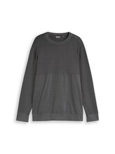 Geselecteerd, Plus Size - Sweatshirt in used-look door Tom Tailor, zwart