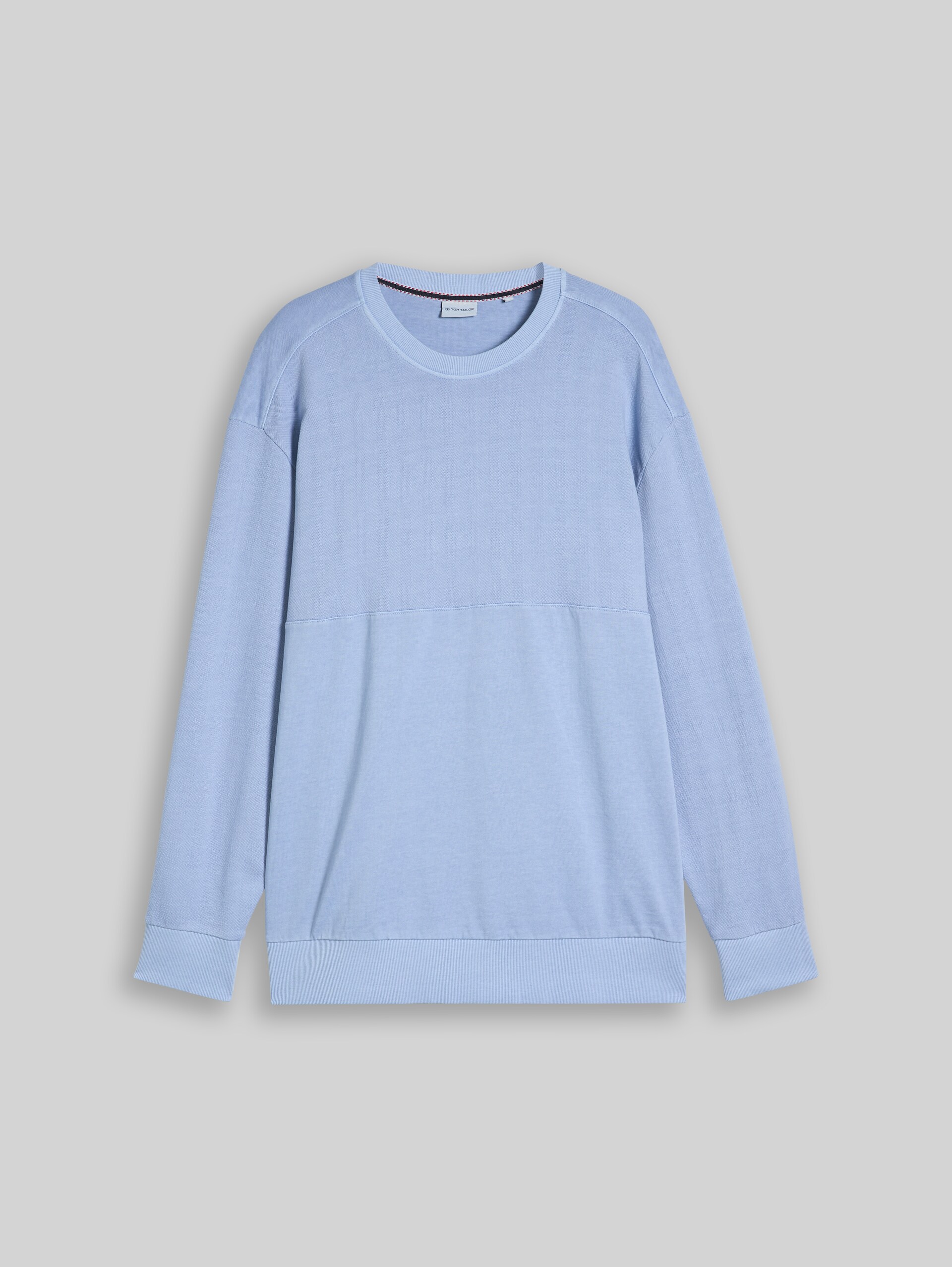Plus Size - Sweatshirt in used-look - Pale Blue - Product vooraanzicht