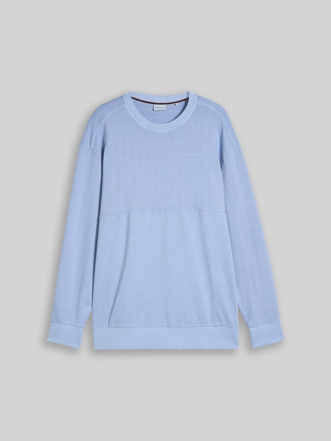 Plus Size - Sweatshirt im Used-Look von Men Plus Size, Pale Blue