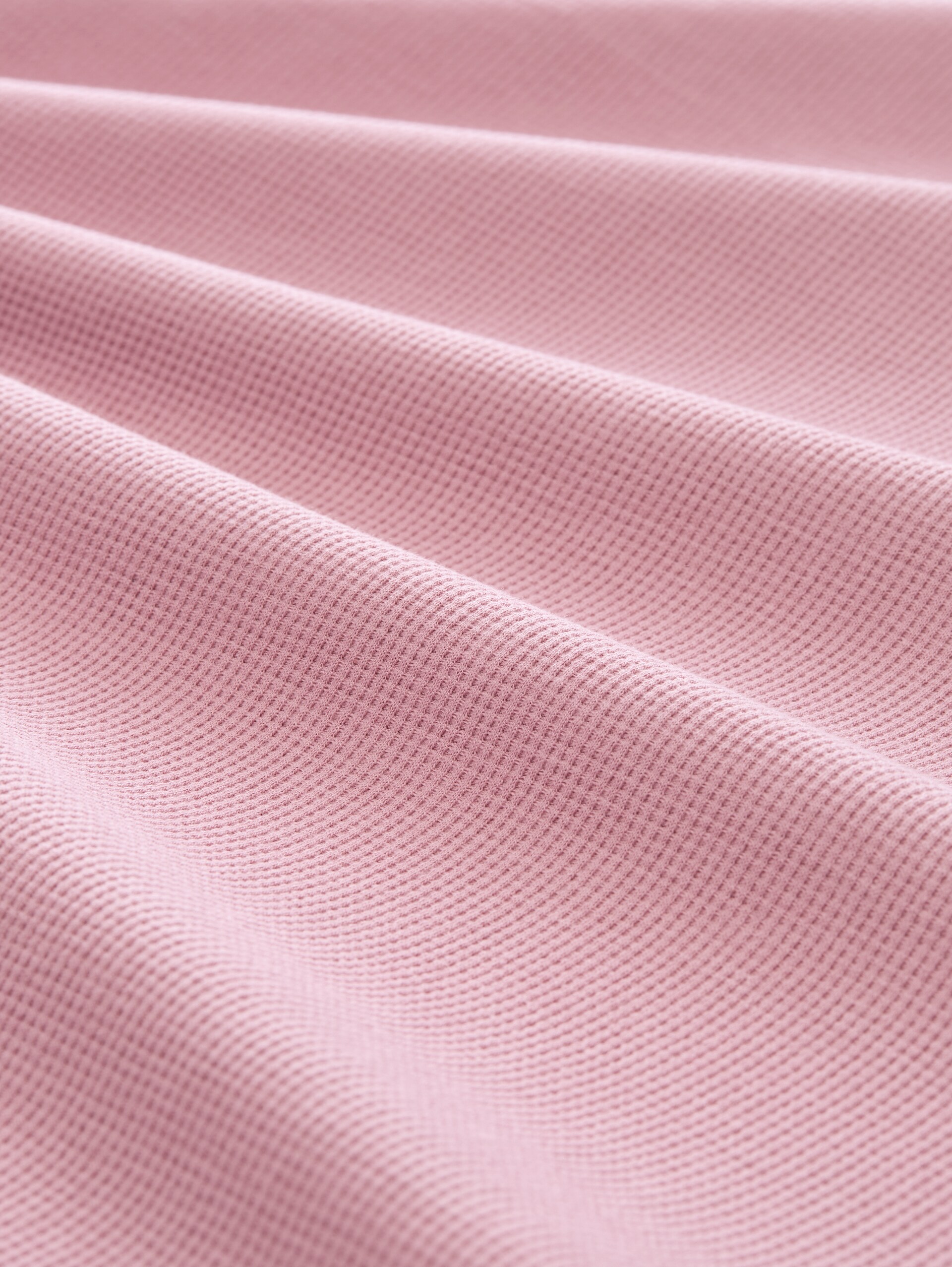 Plus Size - T-shirt met wafelstructuur - dusty rose - Materiaalweergave