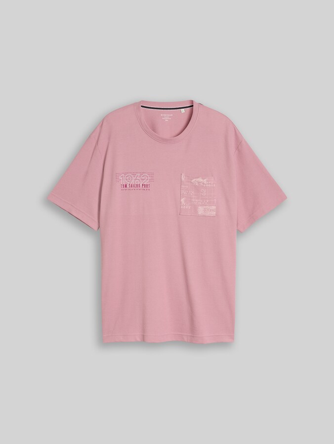 Plus Size - T-Shirt mit Waffelstruktur von Men Plus Size, dusty rose