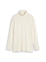 Ausgewählt, Plus Size - Rollkragenshirt mit Logo-Print von Tom Tailor, braun