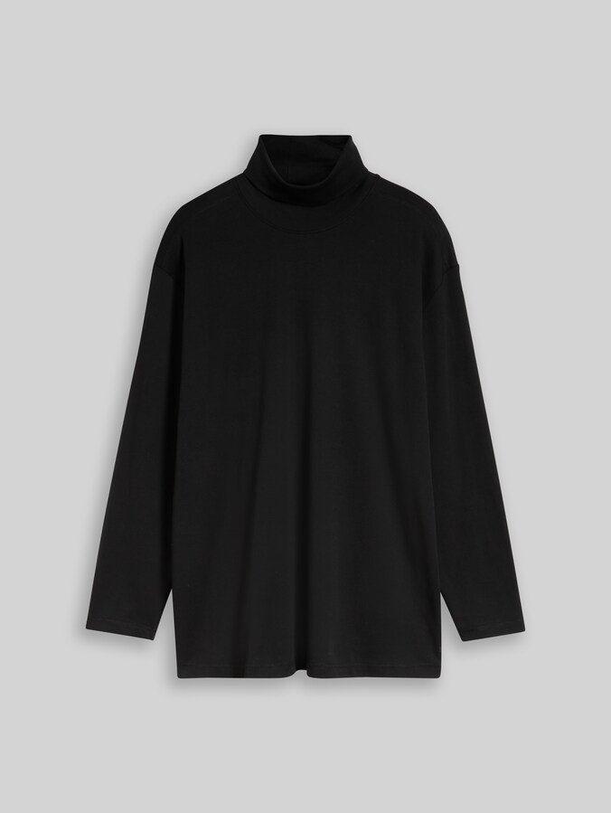 Plus Size - Rollkragenshirt mit Logo-Print von Men Plus Size, Black