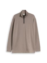 Ausgewählt, Plus Size - Troyer Sweatshirt von Tom Tailor, braun