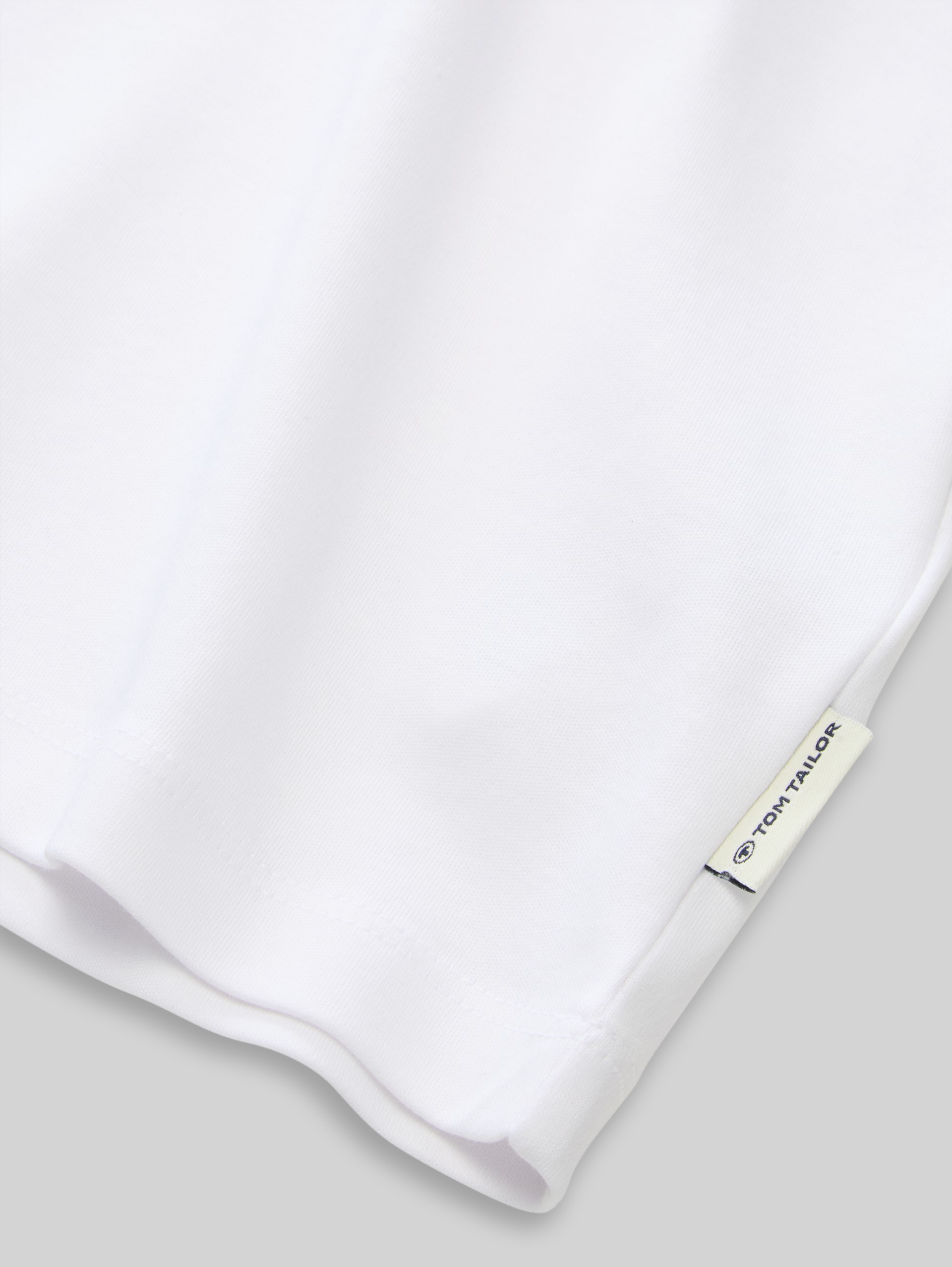 Basic T-Shirt - White - Detail-Model-Ansicht