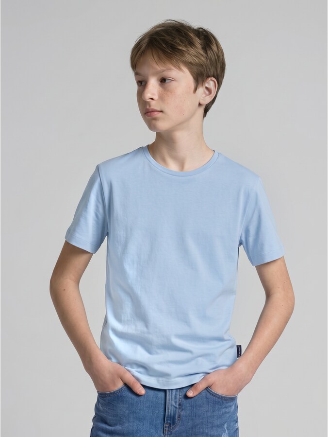 Basic T-shirt by Teen Boys, stonington blue