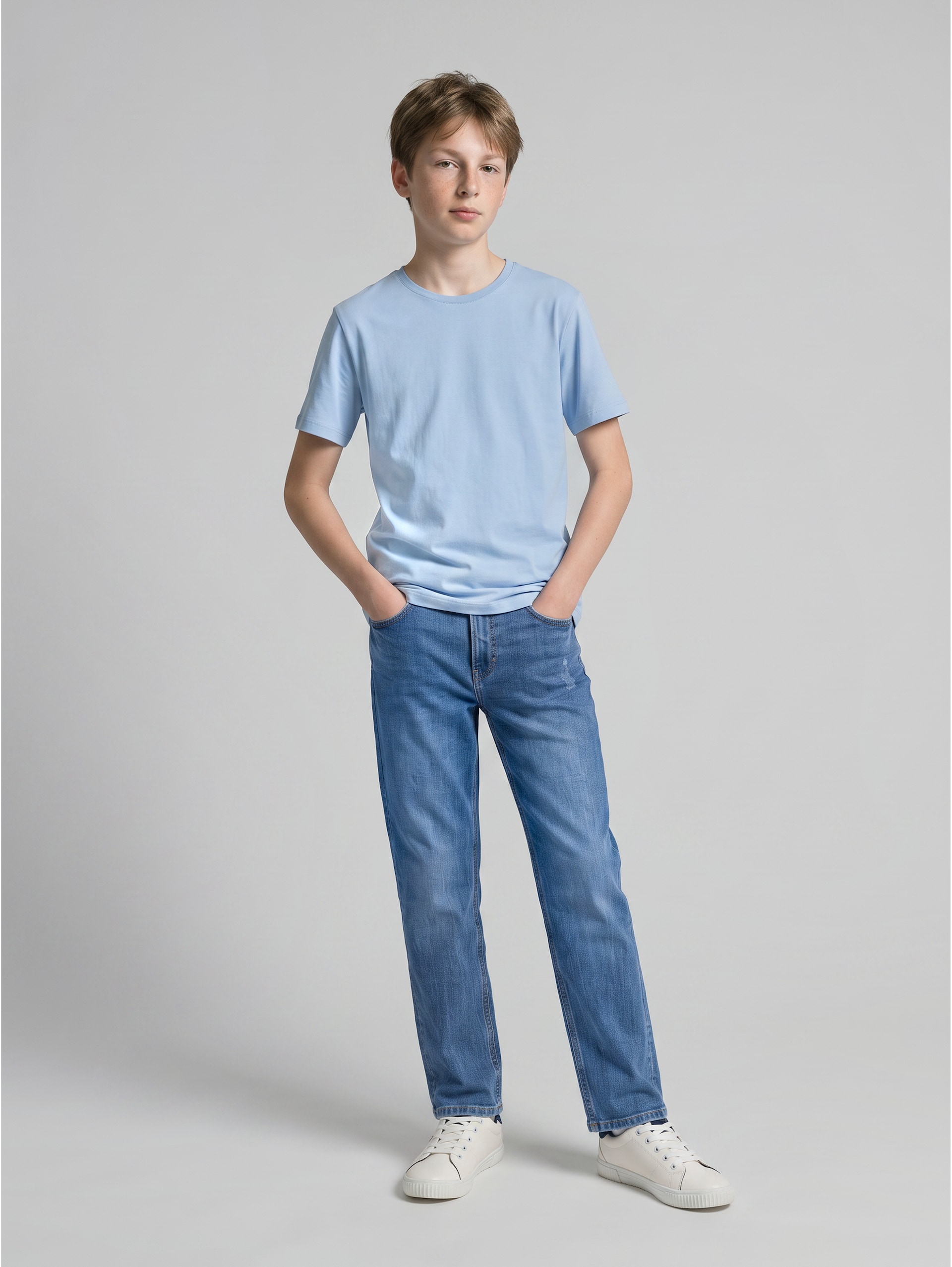 T-shirt met patroon - stonington blue - Model vooraanzicht