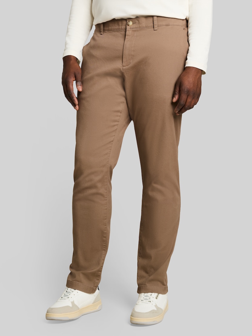 Plus Size - chino met normale pasvorm door Men Plus Size, Caribou Beige