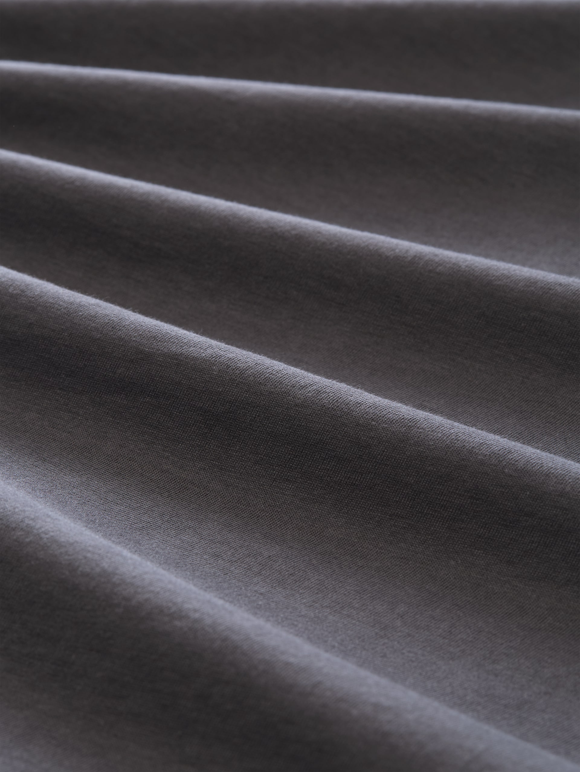 Plus Size - T-shirt à manches longues en coton grande taille - Tarmac Grey - Vue de la matière