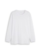 Sélectionné, Plus Size - T-shirt à manches longues en coton grande taille par Tom Tailor, blanc