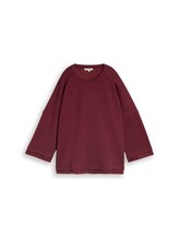Geselecteerd, Plus Size - Sweatshirt met losse pasvorm en 7/8-mouwen door Tom Tailor, rood