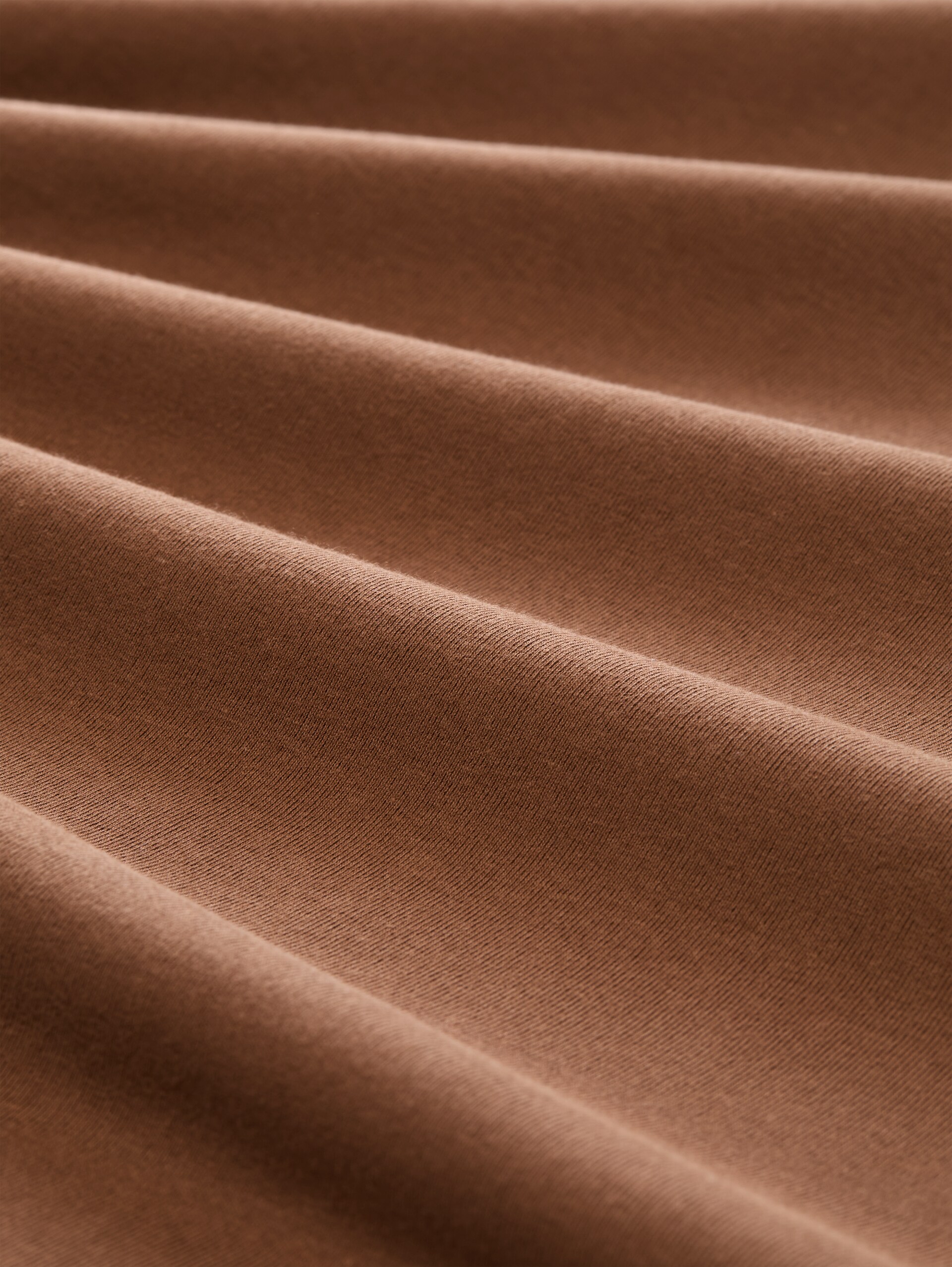 Plus Size - T-shirt à manches longues coupe ajustée avec encolure bateau - camel - Vue de la matière