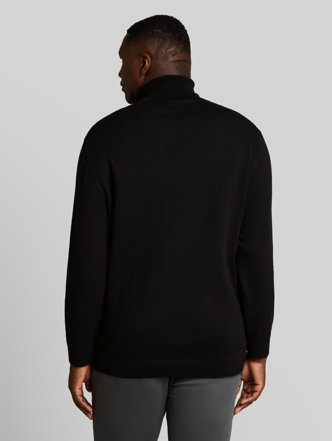 Plus Size - Rollkragenpullover aus Baumwolle von Men Plus Size, Black