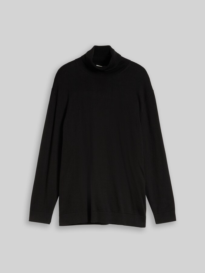 Plus Size - Rollkragenpullover aus Baumwolle von Men Plus Size, Black