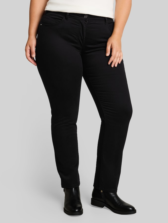 Plus Size - slim fit broek door Women Plus Size, deep black