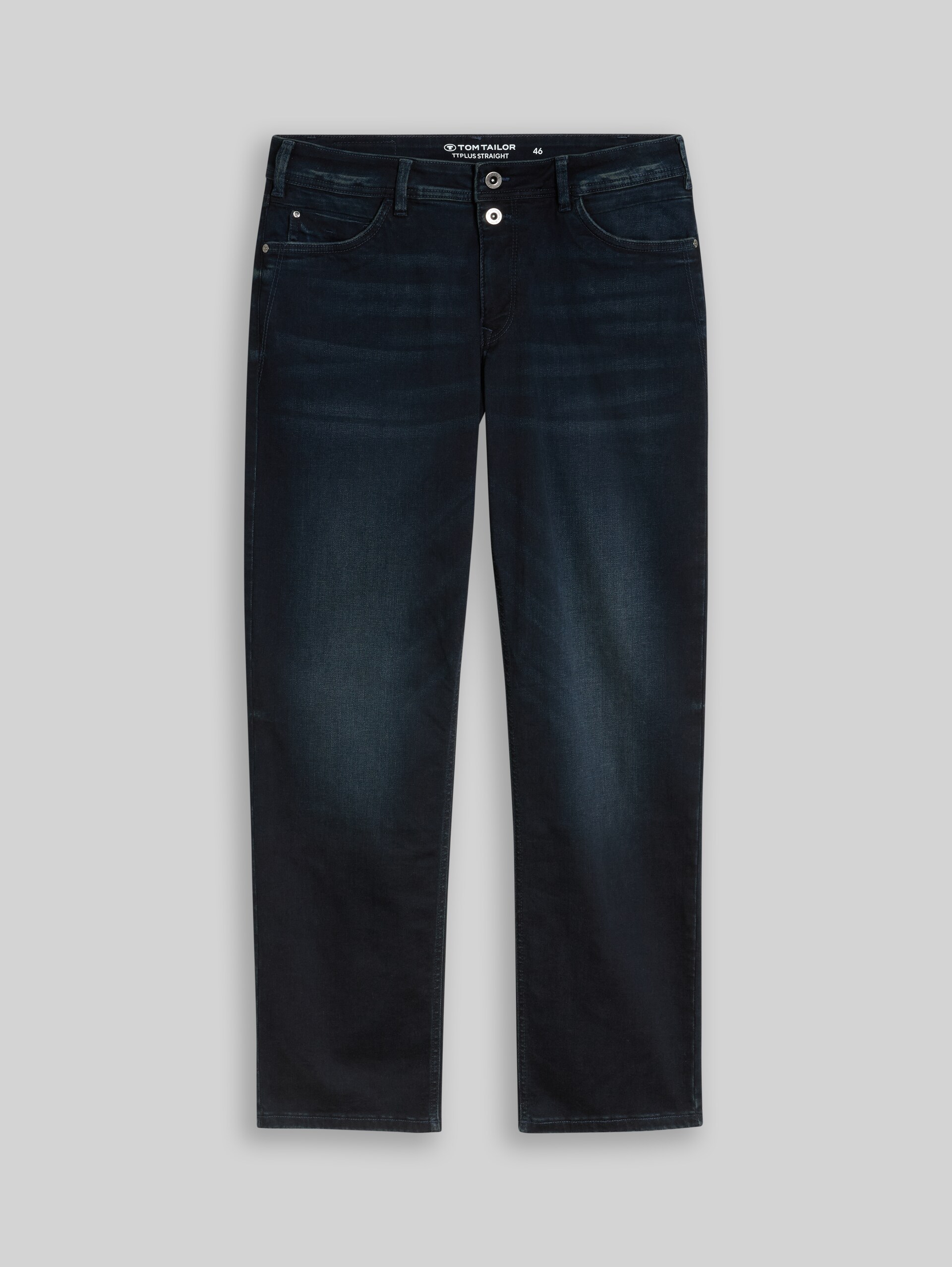 Plus Size - TTPLUS STRAIGHT Jeans mit Stretch - Black Blue Denim - Vorder-Produkt-Ansicht