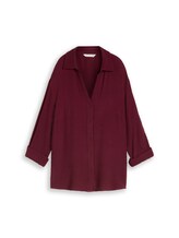 Sélectionné, Plus Size - Chemisier ample en seersucker par Tom Tailor, rouge