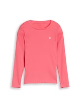 Nicht ausgewählt, Langarmshirt mit Rippstruktur von Tom Tailor, rosa
