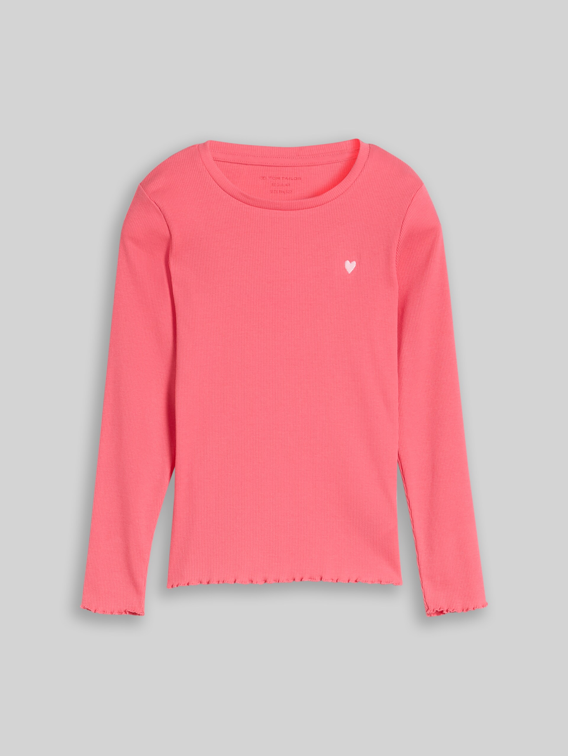 Langarmshirt mit Rippstruktur - pink dream - Vorder-Produkt-Ansicht