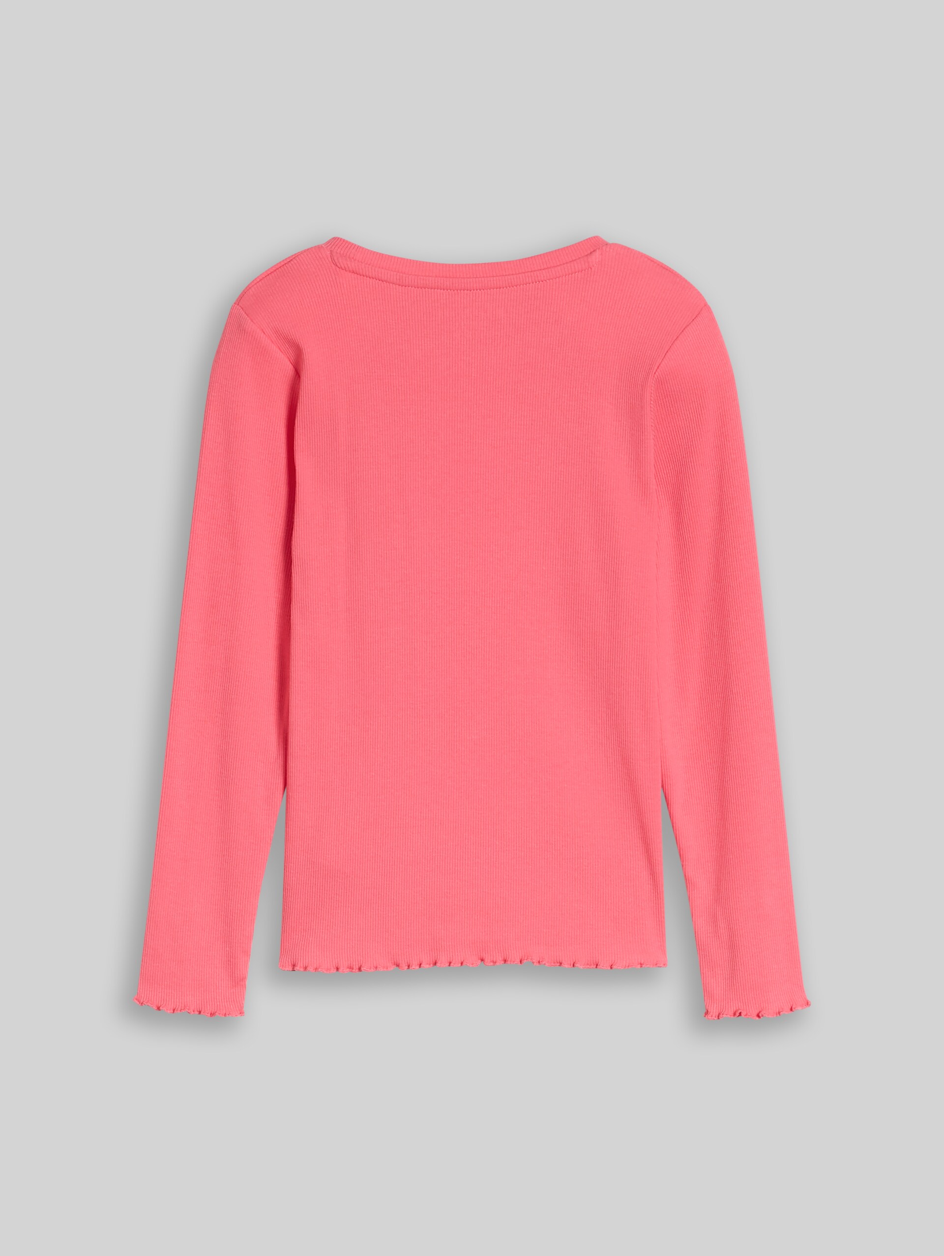 Langarmshirt mit Rippstruktur - pink dream