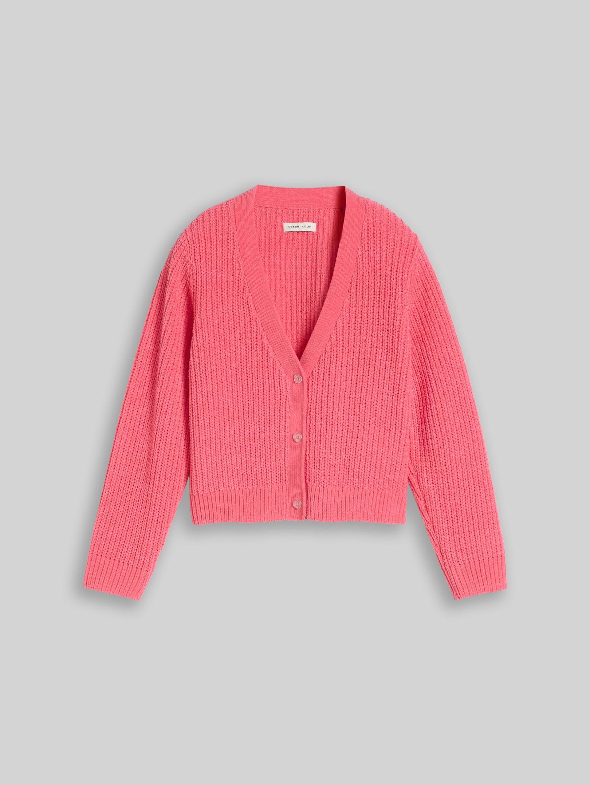 Cardigan mit V-Ausschnitt - pink dream