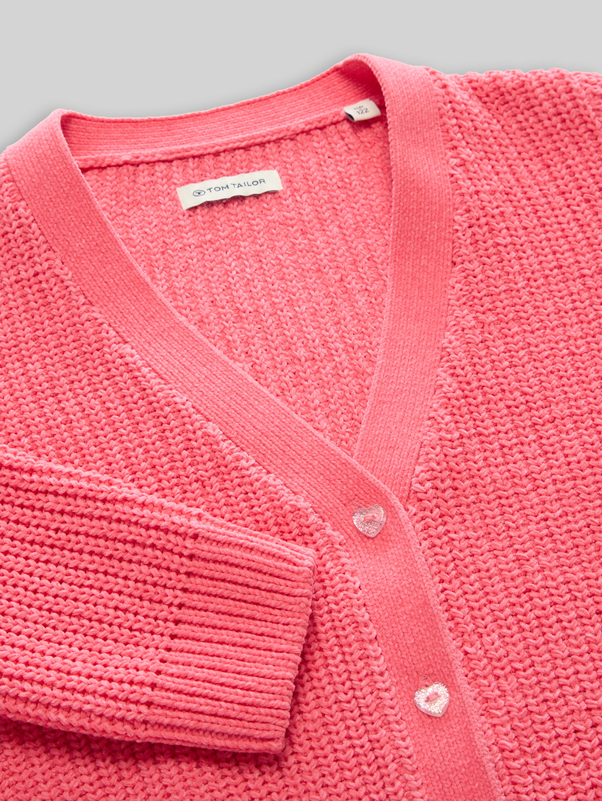 Cardigan mit V-Ausschnitt - pink dream - Detail-Model-Ansicht