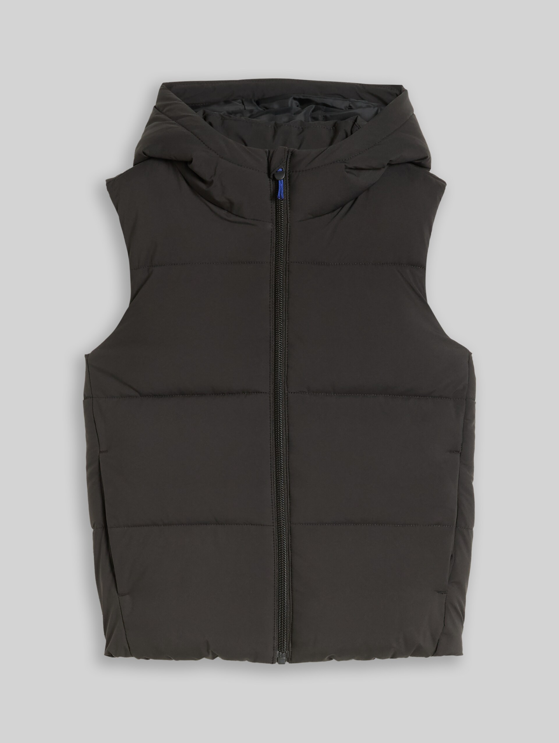 Puffer-vest met capuchon - Coal Mine Grey - Product vooraanzicht