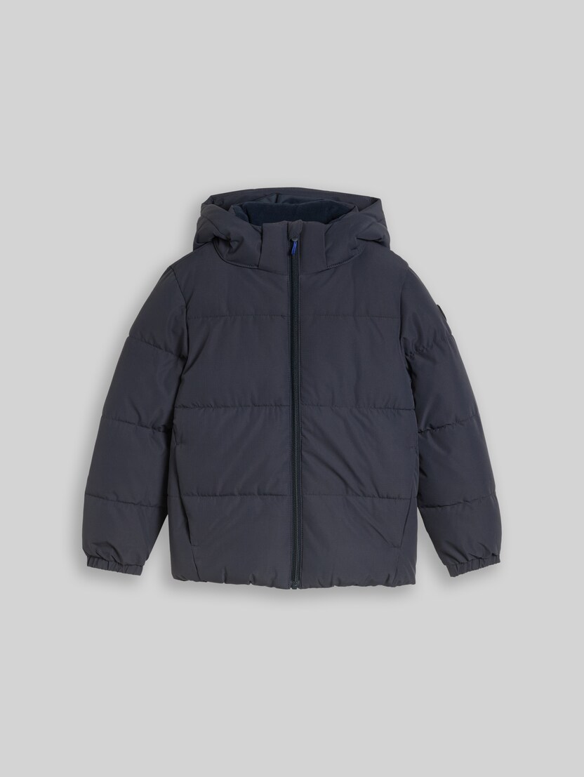 Puffer-Jacke mit abnehmbarer Kapuze von Mini Boys, sky captain blue