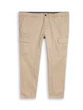 Ausgewählt, Plus Size - Regular Fit Cargo Hose im Washed-Look von Tom Tailor, beige