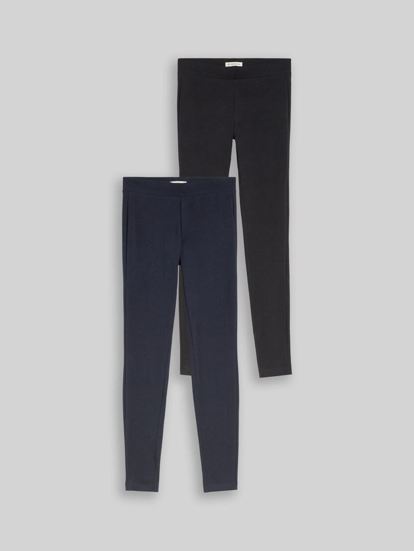 Basic leggings in een set van 2 door Teen Girls, heavy black