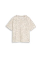 Selected, Boxy Fit T-Shirt with Leopard Print by Tom Tailor, beige
