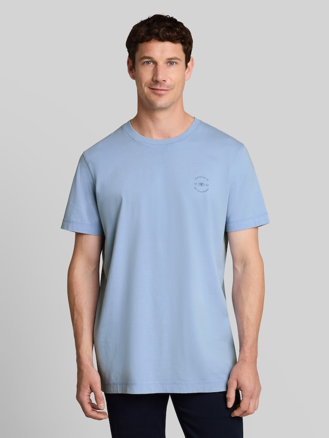 T-shirt met logoprint door Men, Pale Blue