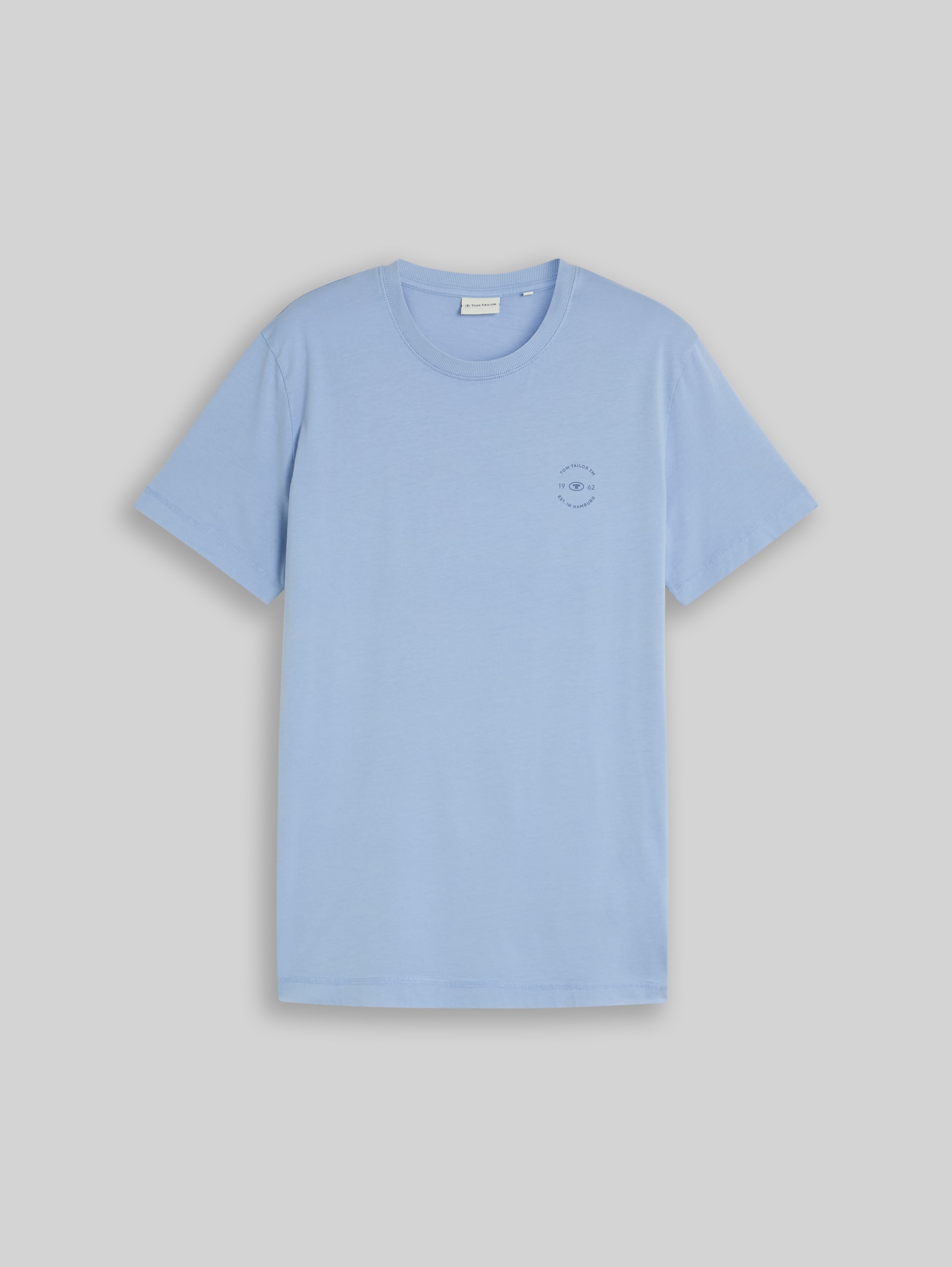 T-shirt met logoprint - Pale Blue - Product vooraanzicht