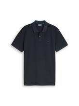 Niet geselecteerd, Piqué poloshirt met logoprint door Tom Tailor, blauw